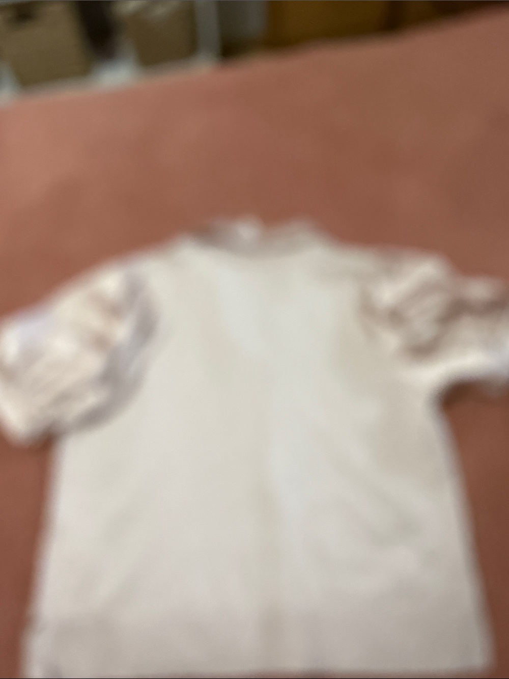 Cynthia Rowley Satin Puff-Sleeve Polo Top in Blush - Picture 3 of 4